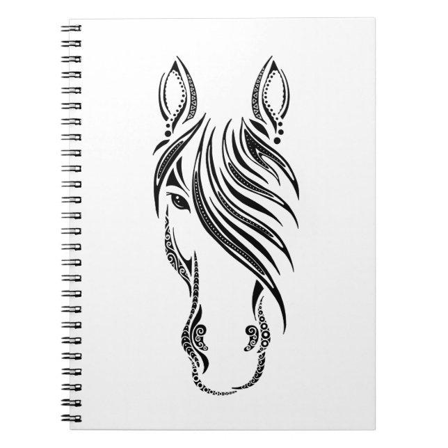 Simple Horse Ansikte Design Anteckningsbok (Framsidan)