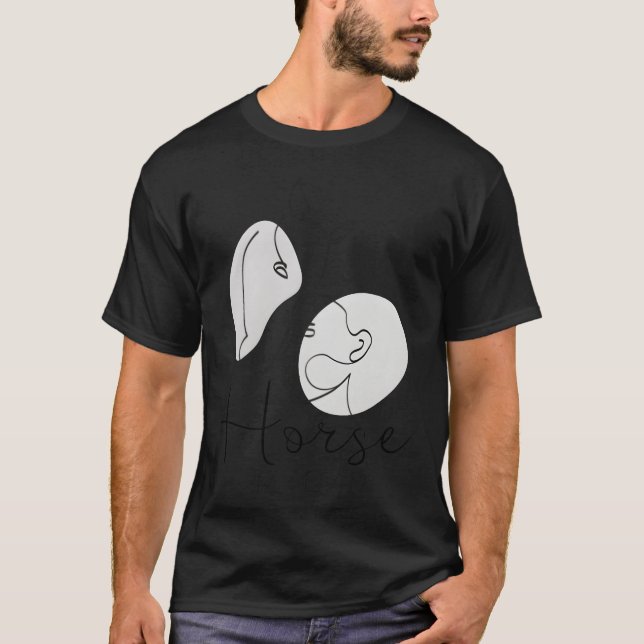 Simple Horse Mamma retro T Shirt (Framsida)