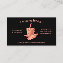Simple House Städning Services Black och Ro Guld Visitkort