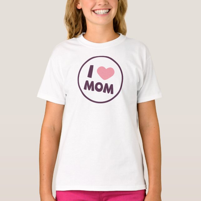 Simple I Kärlek Mamma Mors dag | Sleeve Shirt T-shirt (Framsida)