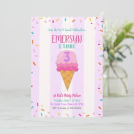 Simple Ice Cream Party-inbjudan Inbjudningar
