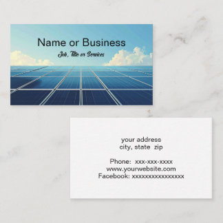 Simple image of a solar panel visitkort