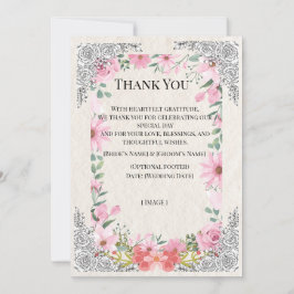 Simple Indian Wedding Thank You Card | Elegant Tack Kort