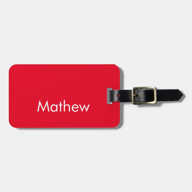 simple initial letter monogram add your name lett  bagagebricka (Horisontell Framsida)