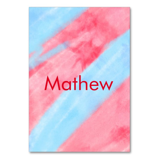 simple initial letter monogram add your name red b bordsnummer (Framsidan)