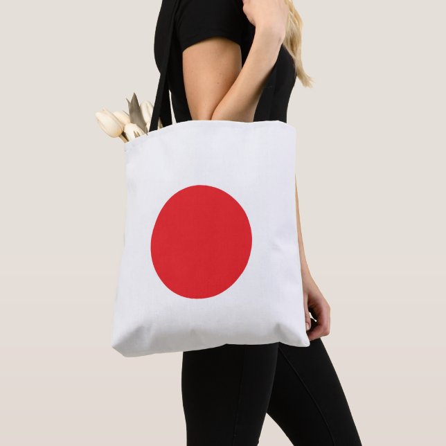 Simple Japan Flag Design Casual Tygkasse (Närbild)