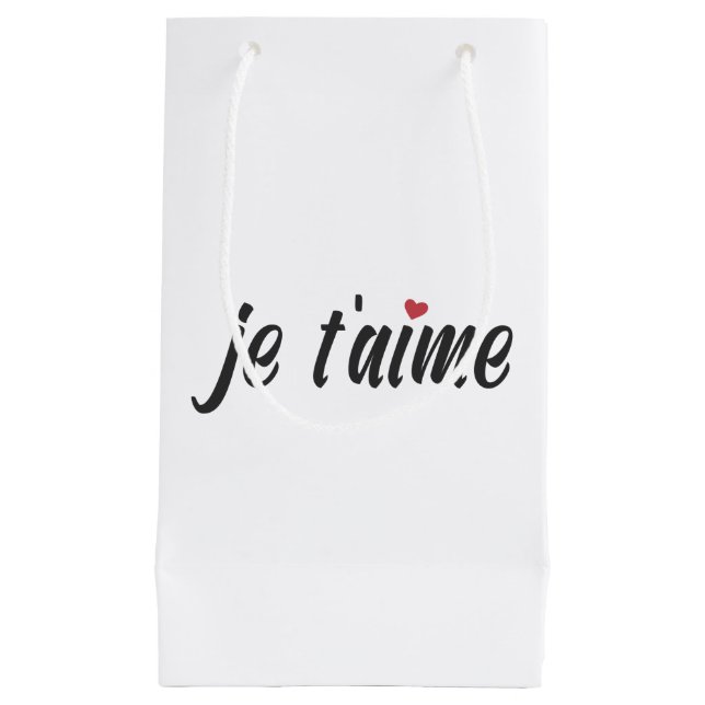 Simple Je T'aime I Kärlek You Valentine | Gift Bag (Framsidan)