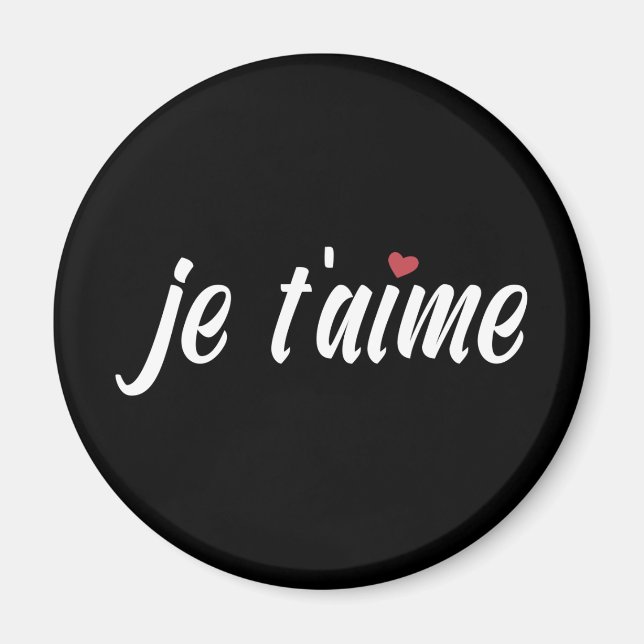 Simple Je T'aime I Kärlek You Valentine | Magnet (Framsidan)