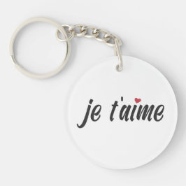 Simple Je T'aime I Kärlek You Valentine | Nyckelke