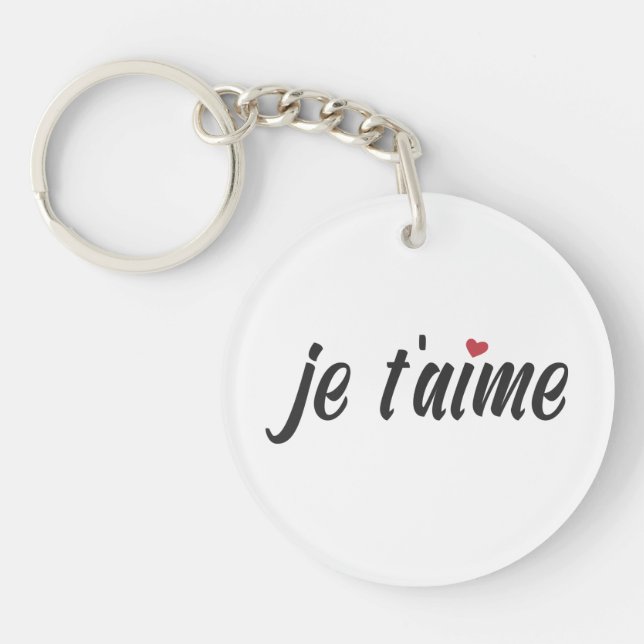 Simple Je T'aime I Kärlek You Valentine | Nyckelke (Framsidan)