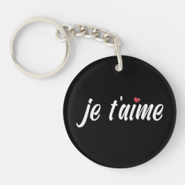 Simple Je T'aime I Kärlek You Valentine | Nyckelke