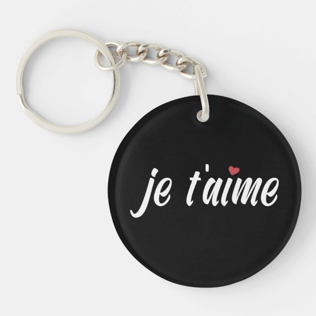 Simple Je T'aime I Kärlek You Valentine | Nyckelke (Framsidan)