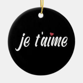 Simple Je T'aime I Kärlek You Valentine | Ornament