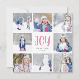 Simple Joy | 8 Fyrkantigt foto-kollage platt Julkort