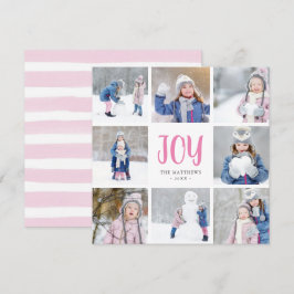 Simple Joy | 8 Fyrkantigt foto-kollage platt Julkort