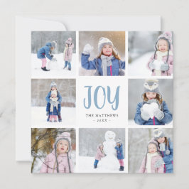 Simple Joy | 8 Fyrkantigt foto-kollage platt Julkort