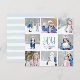 Simple Joy | 8 Fyrkantigt foto-kollage platt Julkort