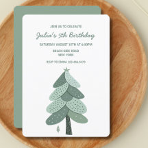 Simple Julgran Birthday