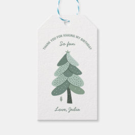 Simple Julgran Birthday Presentetikett