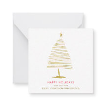 Simple Julgran Guld Faux Glitter