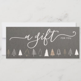 Simple Julgranar Helgdag Gift Certificate