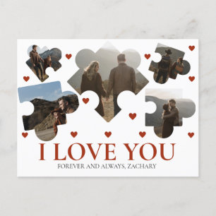Simple Kärlek Puzzle valentine's day-nummer 5 foto Helg Vykort
