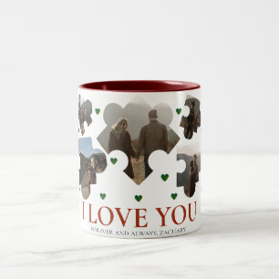 Simple Kärlek Puzzle valentine's day-nummer 5 foto Två-Tonad Mugg