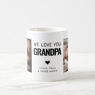 Simple Kärlek You Grandpa Heart 2 Photo Fars dag Kaffemugg