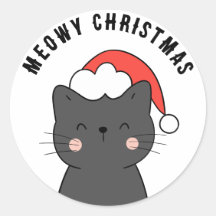 Simple Kawaii Meowy jul Cat Sticker