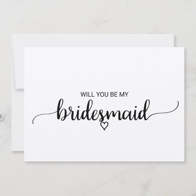 Simple Kraft Calligraphy Bridesmaid Inbjudningar (Framsida)