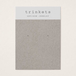 Simple Kraft Earring Jewelry Visning Card Visitkort