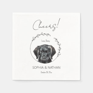 Simple Labrador Retriever Puppy Bröllop Cocktail Pappersservett