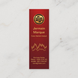 Simple Lagrar Exchange Graph Red Vignette Mini Visitkort