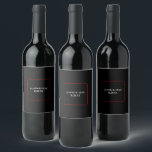 Simple Las Vegas Black White Red Event Vinflaska Etikett<br><div class="desc">Enkla svarta, röda och vita vin-etiketter med anpassningsbar som kan användas vid alla moderna händelser! Teckensnittet och färgen i vår design matchar "Vi är Gifta sig". Las Vegas bröllopssviten. Anpassa med namn och färg genom att klicka på knappen "Redigera design" till bildens höger. De här klistermärkena kan användas för alla...</div>