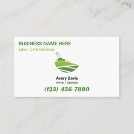 Simple Lawn Care Landscaping Tree Service Logo Visitkort