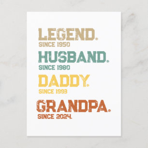 Simple Legend Make Pappa Grandpa Anpassningsbar Helg Vykort
