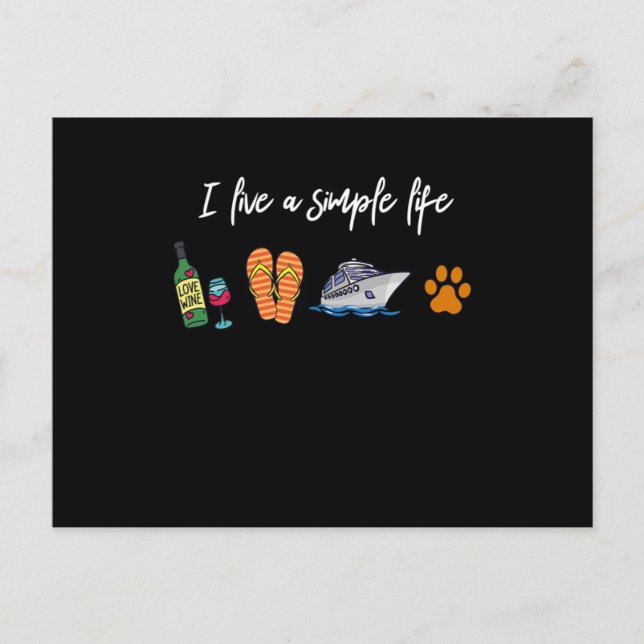 Simple Life Vin Cruise Hund Cruise S Vykort (Framsida)