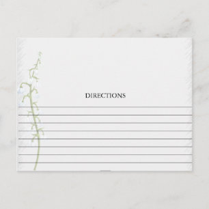 Simple Lily of the Valley Recipe Cards Vykort