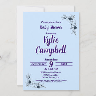 Simple Line Art Boho Baby Shower-inbjudan Inbjudningar