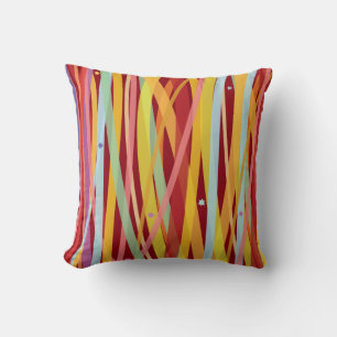 Simple Linjer Retro Vatten Färg Pillow Kudde
