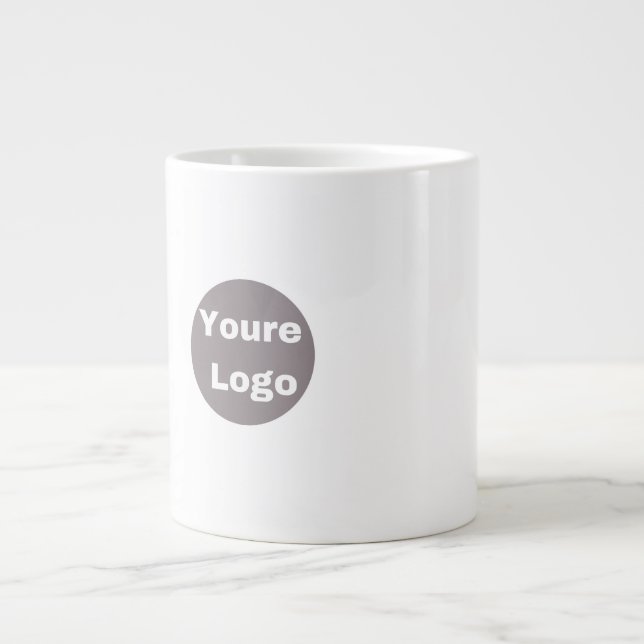 Simple Logo and Text Business  personallze Jumbo Mugg (Framsidan)
