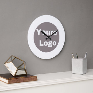 Simple Logo and Text Business personallze Stor Klocka