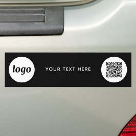 Simple Logo and Text Business QR Code Promotional Bildekal