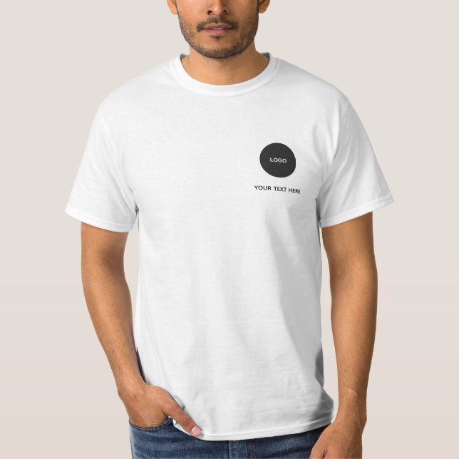 Simple Logo and Text Business T Shirt (Framsida)