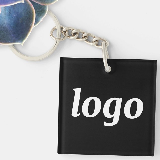 Simple Logo Branding Promotional Business (Simple logo business branding promotional keyring)