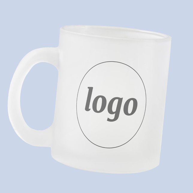 Simple Logo Business Branding Promotional Frostad Glasmugg (Simple logo business branding promotional frosted glass coffee mug)