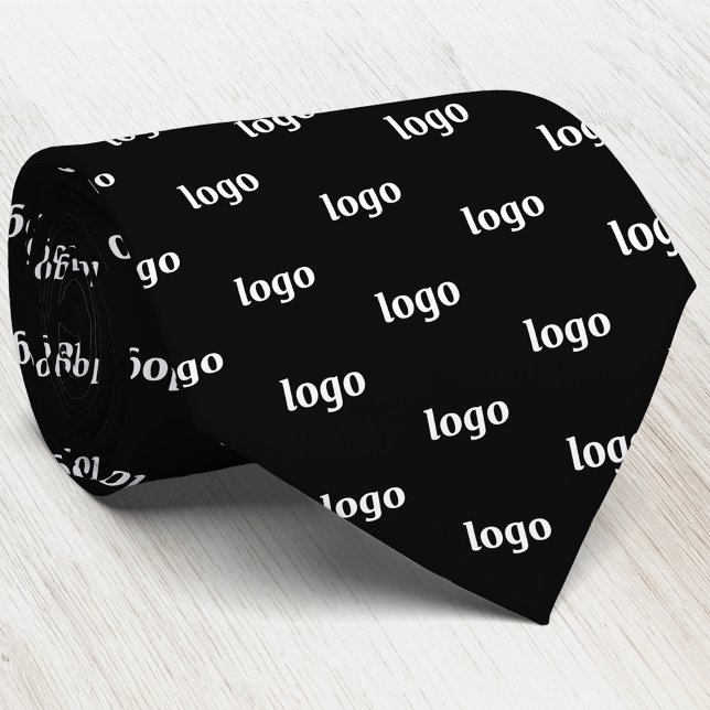 Simple Logo Pattern Business Slips (Simple logo pattern business branding promotional neck tie)