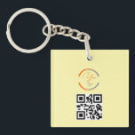 Simple Logo QR Code Business Light Yellow<br><div class="desc">Add your own logo and QR code to this striking minimalist professional design. Great for employee branding,  or as a promotional product for your employees,  clients and customers.</div>