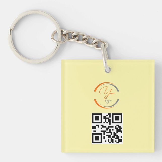 Simple Logo QR Code Business Light Yellow (Framsidan)