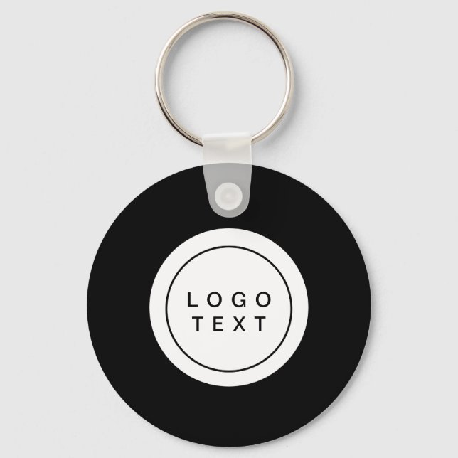 Simple Logo QR Code Business Promotional Keychain Nyckelring (Framsida)